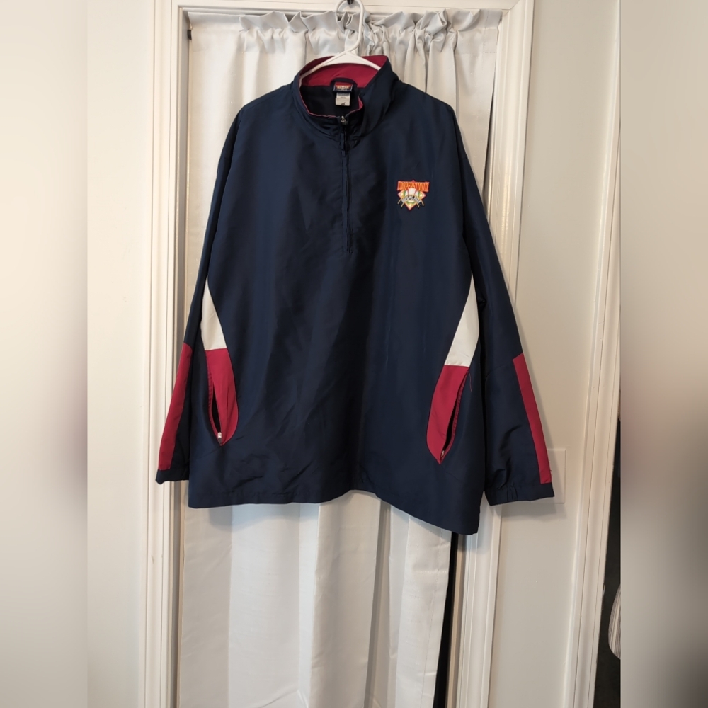 Cooperstown Dreams Park Authentic Long Sleeved 1/4 Zip Windbreaker Jacket 2XL